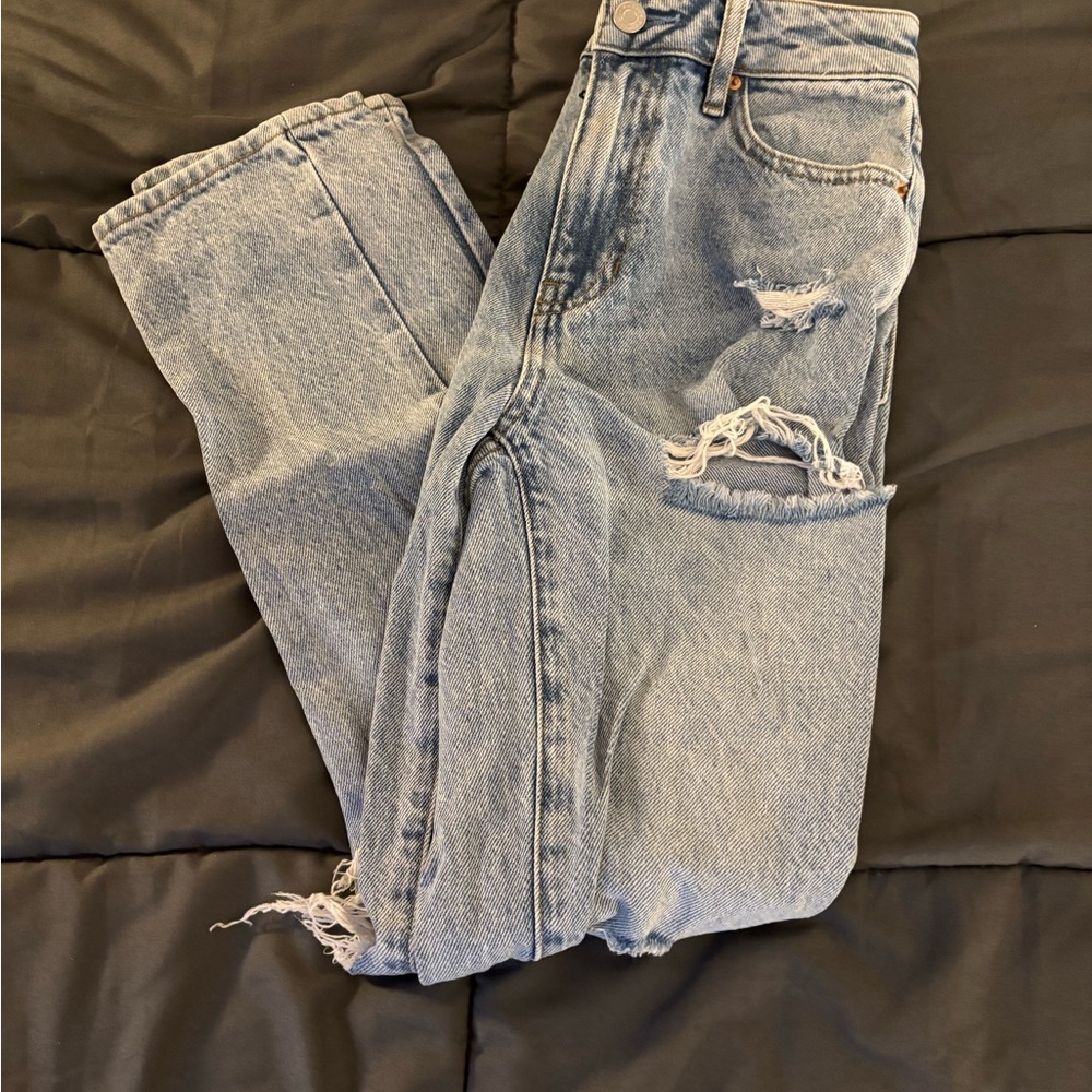 Distressed Light Blue Jeans
